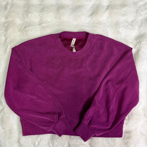 lululemon athletica Sweaters - lululemon athletica Vibrant Purple Crew Neck Sweater